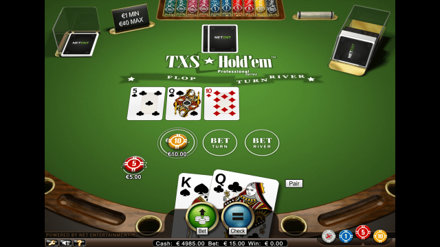 Характеристики слота TXS Hold'em Pro Series 5