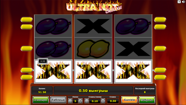 Бонусная игра Ultra Hot Deluxe 10